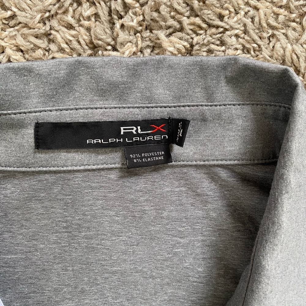 POLO Ralph Lauren RLX men’s performance stretch golf polo shirt gray size XL - Picture 3 of 9